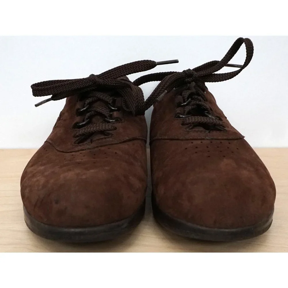SAS Tripad Comfort Womens Brown Lace Up Suede Leather Shoes Sneakers Size 8